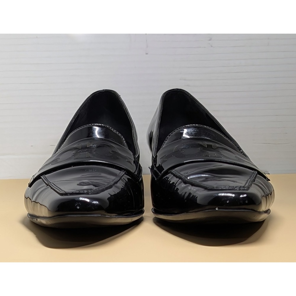 Salvatore Ferragamo Women DL 27626 Gancini Patent Kitten Heel Pump Size 9.5 A - Picture 6 of 13